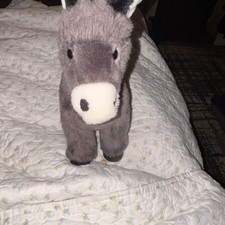 Aurora Miyoni Tots Donkey Plush Stuffed Animal Gray Small