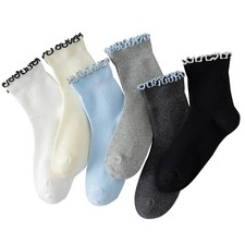 Hstyle 6 Pairs of Ruffle Socks Women, Cute Ankle 5-9, Mix Color12