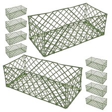 10 Pcs Rectangular Floral Trays Plastic Centerpiece Base Arrangement Holder
