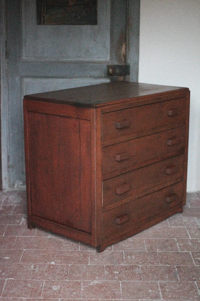 Commode vintage, commode bois reconstruction, meuble de rangement - Photo 4/4