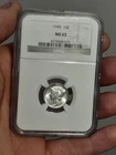 1945- P Mercury Dime NGC MS65