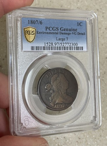 U.S. - 1807/6 Draped Bust Large Cent (PCGS VG Detail)