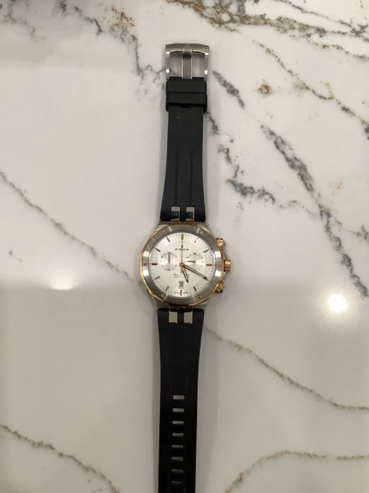 Reloj de cuarzo Edox Delfin cronógrafo oro rosa/ino inoxidable 43 mm 10110 357RNCA Foto 4 de 4