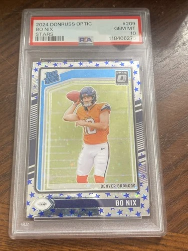 2024 Optic Stars SSP Rated Rookie Bo Nix PSA 10