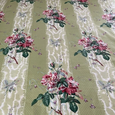 COLEFAX & FOWLER “ Gallica” Green Floral Chintz Rare Stunning Per Yard (30 Avail - Image 1 of 4