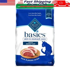 Grain Free Dry Cat Food Duck Potato Immune Support Skin Stomach Care 11lb New
