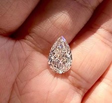 Loose 10.00 Ct Pear Cut Natural D Color Lab Grown CVD Diamond VVS1 Certified