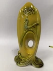 VTG 1957 Hull Pottery Fantasy 73 USA Yellow Vase Heron Bird Berries 10.5” B25
