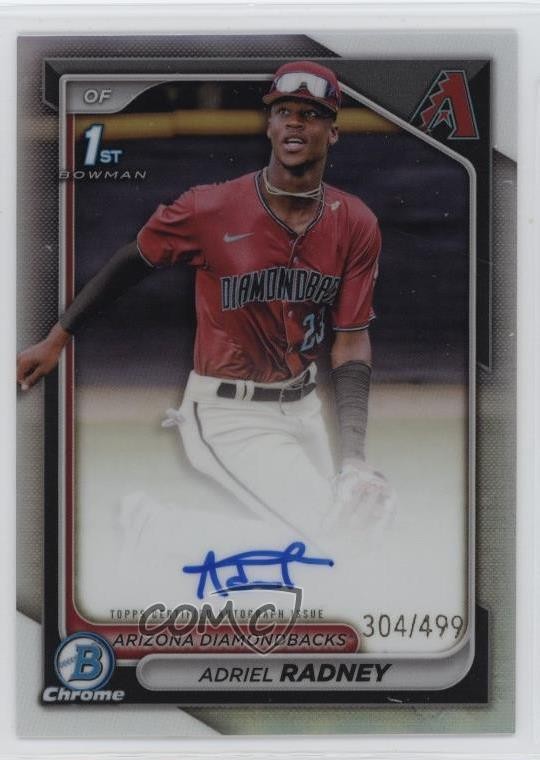 2024 Bowman Chrome Prospect Refractor 304/499 Adriel Radney #CPA-AR Auto 0uh1