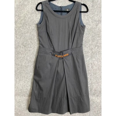Bogner Black Sleeveless Belted Dress Luxury Workwear Career Euro Chic 6 | S