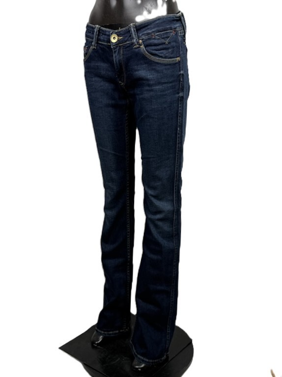 Tommy Hilfiger Denim Jeans Donna W30 L34 Blu Bootcut Stretch Zampa