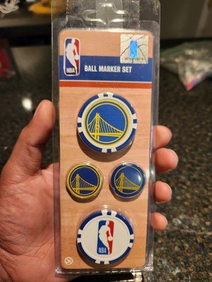 Team Golf Golden State Warriors 4pc Ball Marker Set w/ Hat Clip Metal