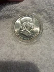 1954 50C Silver Franklin Half Dollar In Capsule