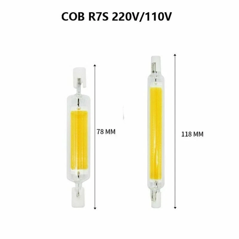 R7s LED 118mm 78mm Glasröhre Glühbirne Dimmbar COB Birne Ersetzen Halogen - Bild 3 von 4
