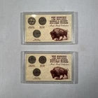 Two (2) Historic Buffalo Nickel Mint Mark Collection 3 Coin Set Plastic Case