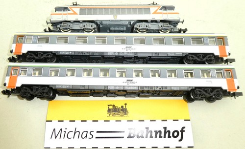 SNCF BB 7200 Ellok Fleischmann + 2 Corail Personenwagen Arnold N 1:160 #D Lj5 å | Condition: Gebraucht