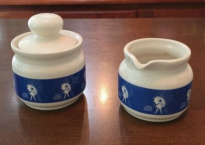 Morton Salt When It Rains It Pours Vintage Sugar And Creamer Set Including Lid