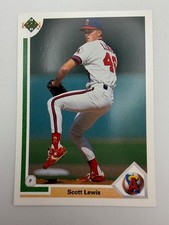 #594 Scott Lewis [Rookie] Angels 1991 Upper Deck Baseball Card NM. rookie card picture