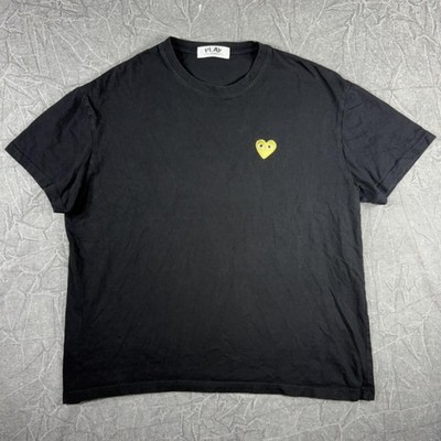 Play Comme des Garcons Shirt Men's Black Gold Heart