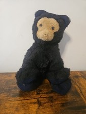 Dakin Vintage 1976 Black Bear Pillow Pets Plush Stuffed Animal Bearfoot 16"