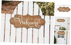 Hanging Farmhouse Outdoor Welcome Sign for Front Door 16 Inches, Distressed