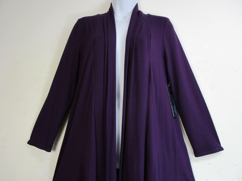 Saloos 95%Viscose 5% Elast 3/4 Sleeve Open Front Waterfall Cardigan 5Cols 12-22 - Picture 92 of 93