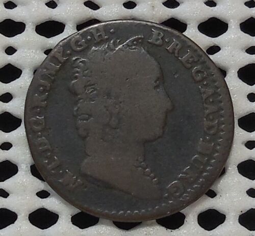 1750 AUSTRIAN NETHERLANDS 1 LIARD COPPER COIN MARIA THERESA