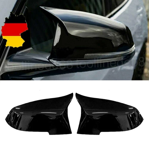 Paar Glänzend Spiegelkappen Gehäuse Schwarz Für BMW F20 F21 F22 F30 F31 F32 F33 - Bild 1 von 13