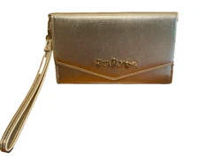Lilly Pulitzer Gold Wallet/ Wristlet Textured