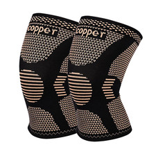 2Pack Copper Knee Braces Compression Sleeves Support for Arthritis Men  Women..