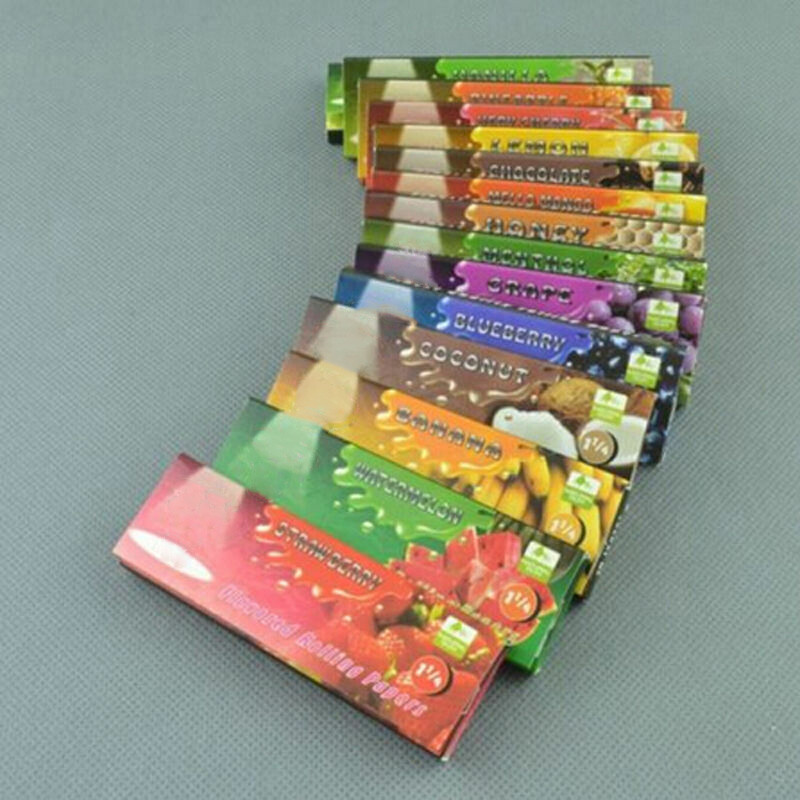15 Packs Juicy Variety Fruit & Honey Flavored Cigarette Rolling Paper