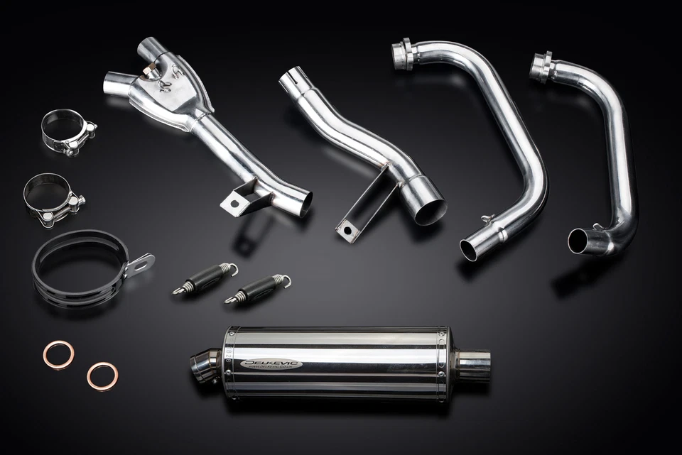 Silenciador escape completo 2-1 14" acero inoxidable ovalado Suzuki GW250 Inazuma 2013-2017 Foto 3 de 4