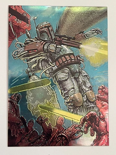 1996 Topps Star Wars Finest Boba Fett All Chromium Promo Card #SWF1