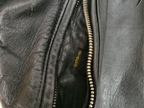 Avirex USA Vintage Biker Leather Jacket Howling Wolf Indian Squaw Gr: L Tip Top - Picture 5 of 11