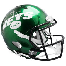 Aaron Rodgers New York Jets Autographed Riddell Speed Replica Helmet Football