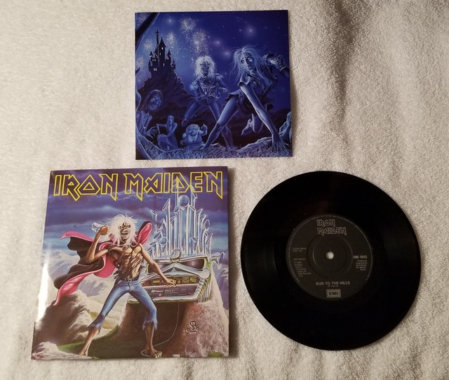 IRON MAIDEN Run To The Hills / Phantom of the Opera XMAS 7" UK Vinyl
