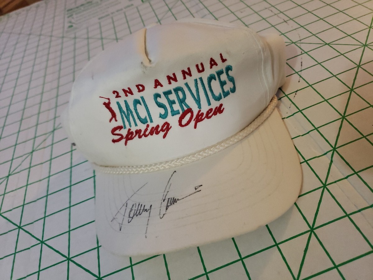 Vtg MCI open signed hat Mickelson rodguiz Mayfair pga golf 