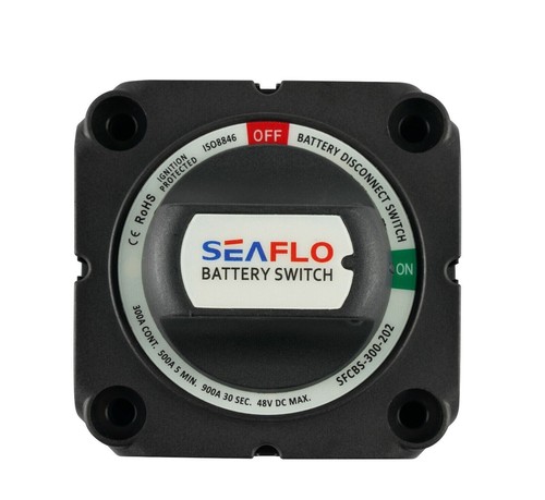 Seaflo 2 Pos ON/OFF Battery Disconnect Kill Switch 1250/275 AMP SFCBS-300-202 - Foto 2 di 7