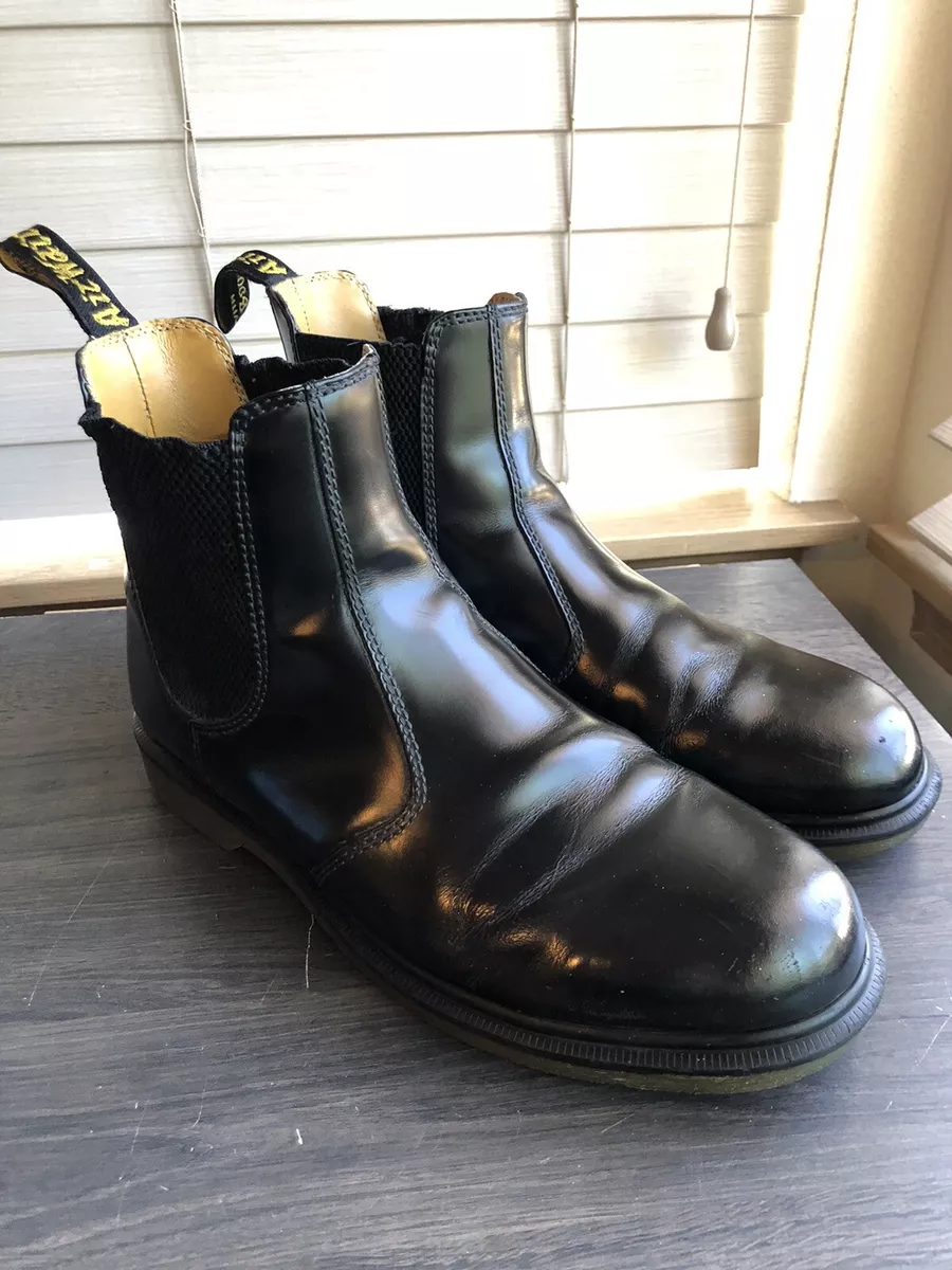 Dr. Doc Martens 2976 Black Leather Chelsea Boots Men's US Size 11