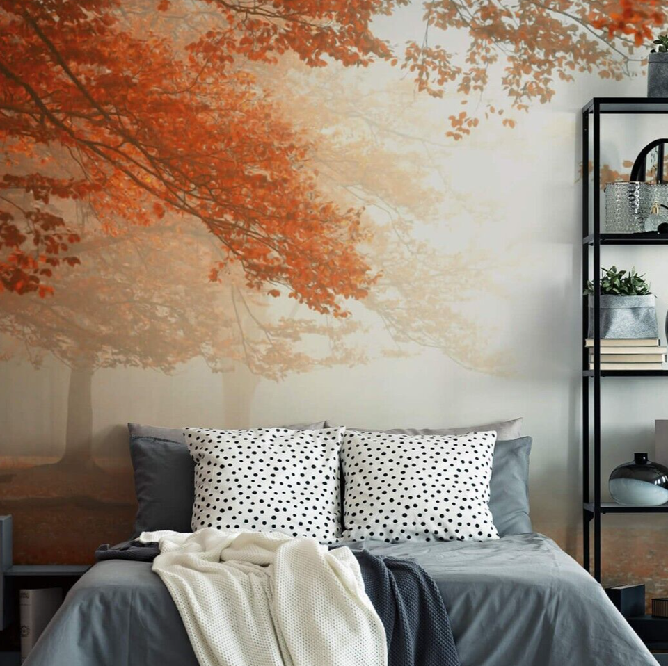 Bedroom Wall mural photo wallpaper 151x102inch PREMIUM Sleeping Autumn