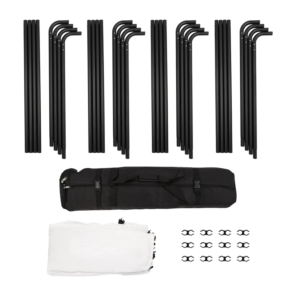 Photography Backdrop Stand+White Cloth Kit For Photo Studio Background Decor - Image 4 of 4