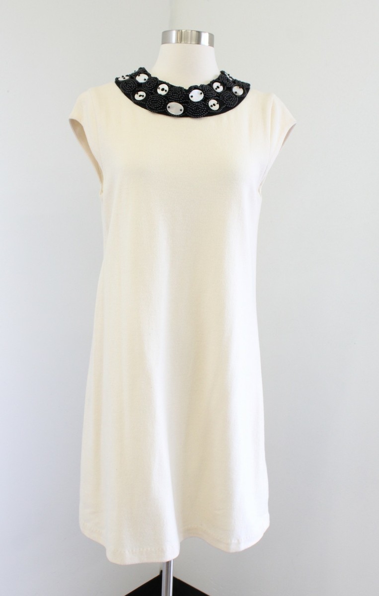 cream wool shift dress Vintage 1960s Pierre Cardin Cream Wool Shift Dress, Small  Ian Drummond  Vintage