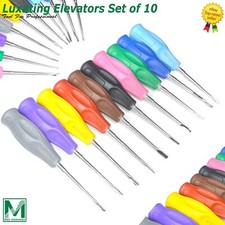 10 Pcs white Dental Root Elevators Oral Surgery PDL Luxating Tooth loosening