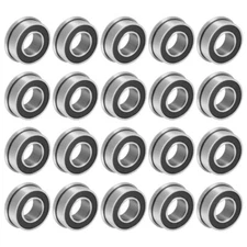 FR188-2RS Flanged Ball Bearing 1/4x1/2x3/16" Sealed Steel Flange Bearings 20pcs