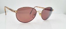 Vintage Laura Ashley Jacqueline Brown Gold Oval Metal Sunglasses FRAMES ONLY