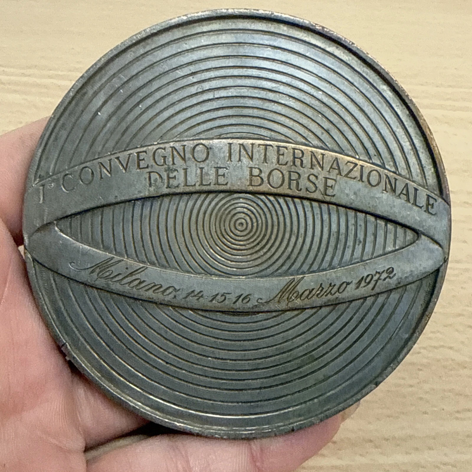 Médaille Borsa Valori Di Milano Dictum Meum Pactum Raymond Barre