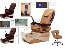 Brand New Chocolate SE massage w air seat pedicure spa chair salon -Free Stool