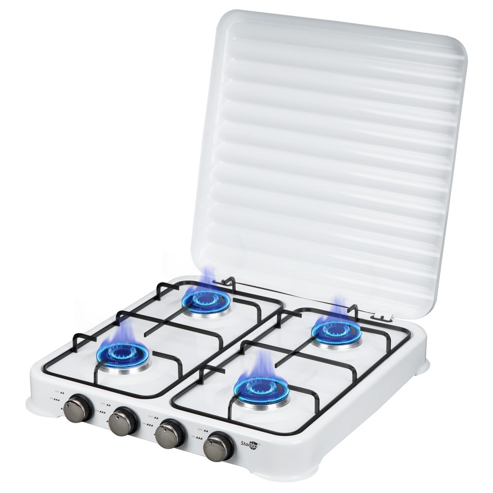 Portable Gas Stove 4 Burner Desktop Cooker Outdoor Camping Caravan