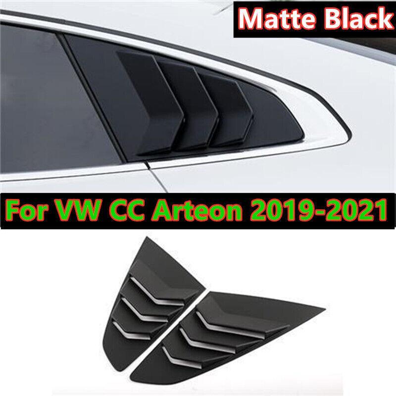 2Pcs Matte Black Side Window Louvers for VW CC Arteon 2019-2021