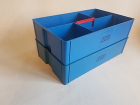 LEGO 791-1 793-1 Storage Box Blue Red lot Universal Building Set Supplemental